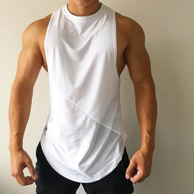 Bodybuilding Sport Tank Tops Men Gym Fitness Workout Sleeveless Shirt Male Stringer Singlet Summer Casual Loose Undershirt Vest