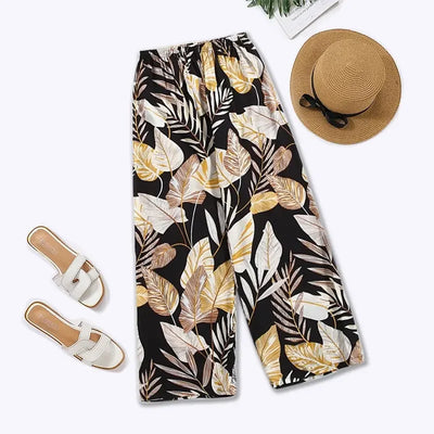 Women Casual Loose Wide Leg Cozy Pants Sweatpants Pants Summer Beach Pants High Stretch Elastic Waistband