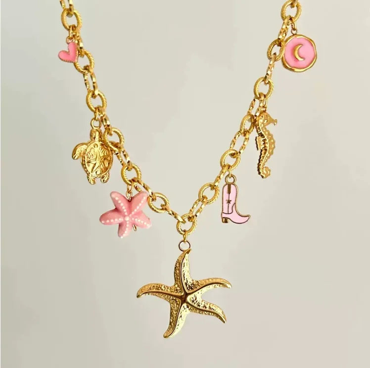 Handmade Scarf Choker Necklace for Women Girls New Fashion Fish Baroque Pearl Pendant Necklace Bohemian Vacation Necklace Gifts