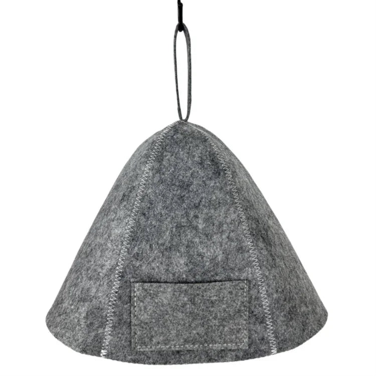 New Cute Russian Sauna Caps With Spot Printing Fashion Felt Sauna Hats with Hanging Loop