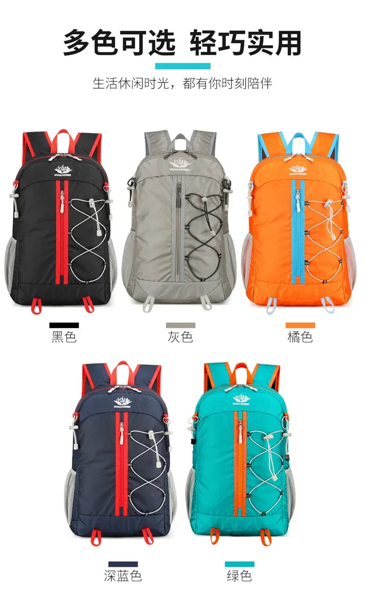 Outdoor Backpack Oxford Buden Mountain Riding Backpack Ultra Light Multifunctional Casual Foldable Backpack Large Capacity