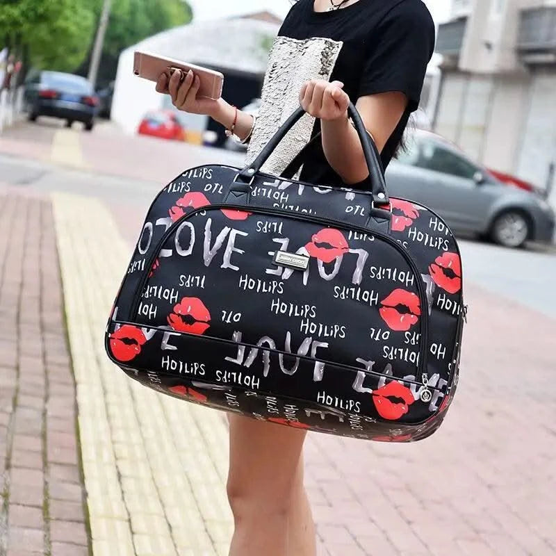 Fashion Cartoon Print Travel Bags for Women