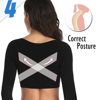 Upper Arm Shaper Post Surgical Slimmer Compression Sleeves Posture Corrector Tops