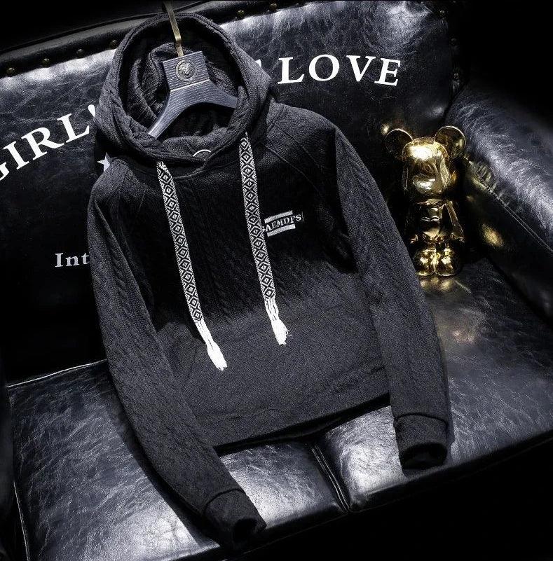 Sweatshirts for Man Cropped Hooded Men's Clothing Solid Green Hoodies Novelty and Cheap New in Loose Designer Streetwear Cotton