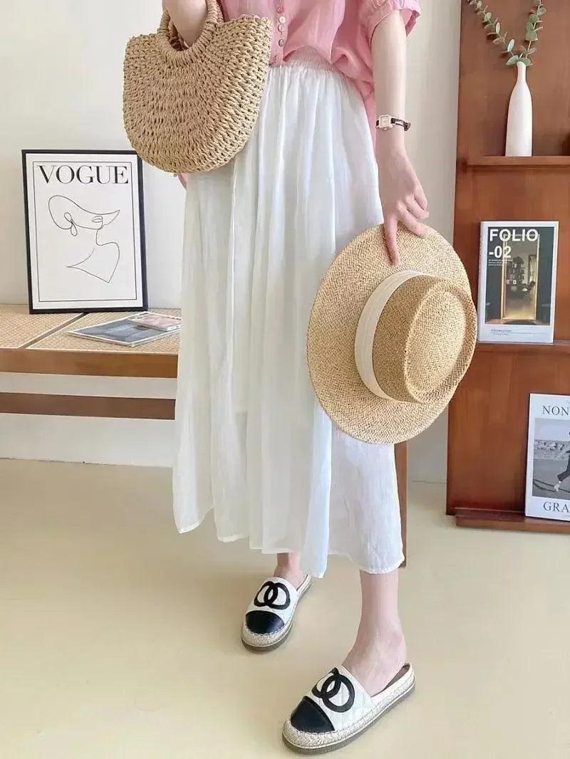 Women’s clothing linen blouse white v-neck embroidered shourt sleeve loose fit artistic casual feminine fashion