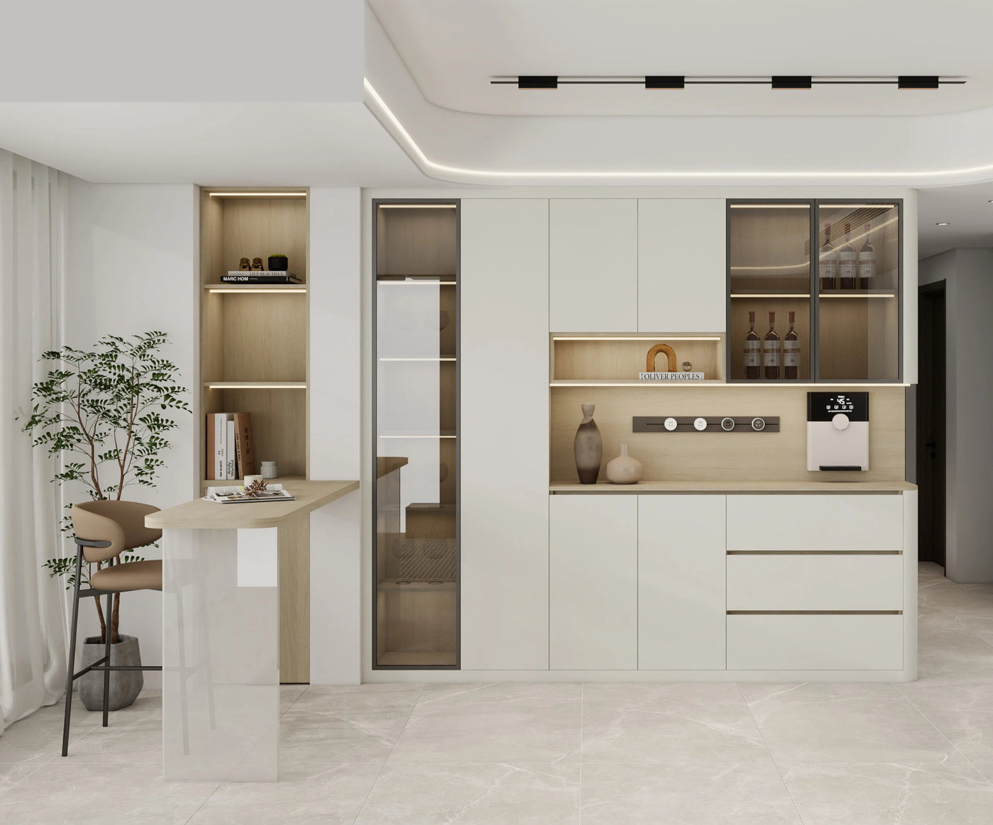 Modern Design Wood Storage Cabinet Bookshelf Popular Wall Shelves for Living Room Cheap Panel Bookcases for Home Library Use She