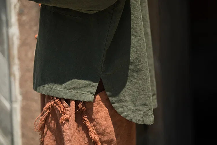 Women's Literary Vintage Ramie Linen Tops