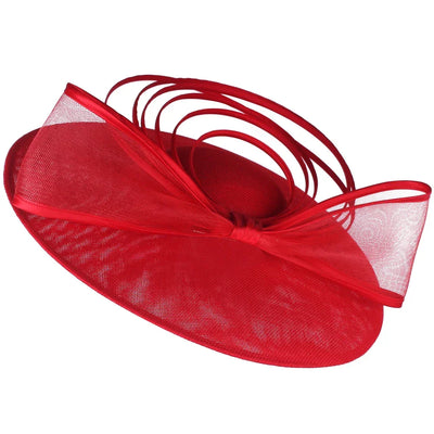Bride Pillbox Red Fascinator Hat Femme Wedding Chapeau Women Formal Event Tea Millinery Cap Feather Royal Ascot Race Headpiece