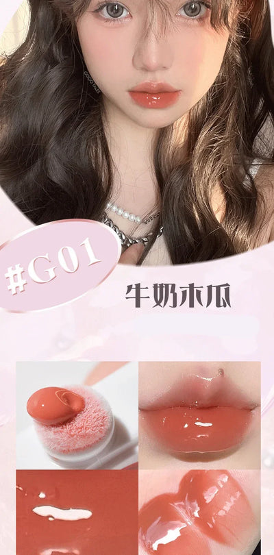 Gogotales Mirror Lip Gloss Moisturizer Shiny and Vegan Korean Vegan Liquid Lipstick Lip Jelly Plumper Gloss PROFESSIONAL MAKEUP