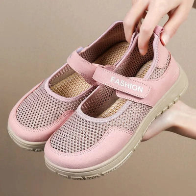 Women's Plus Size Wide Width Sandals Soft Sole Comfortable Mom Shoes Breathable Fabric Spring No Slip Chubby Feet Casual Walking