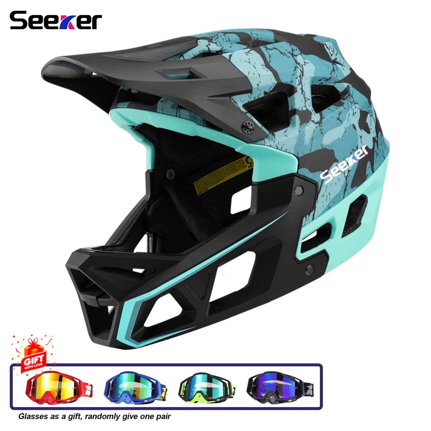 Seeker Mtb Mountain Bike Helmet Lightweight Breathable Speed Downhill Full Helmet Outdoor Adult Men And Women Cycling Helmets