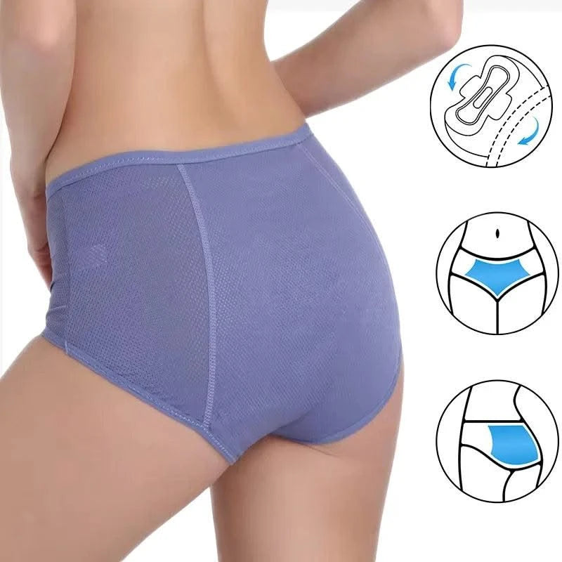 3pcs/Set Leak Proof Menstrual Panties Women Period Underwear Sexy Pants Physiological Underwear Plus Size Waterproof Briefs