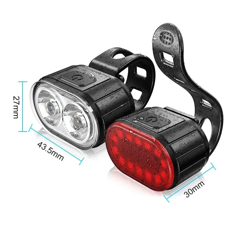 Bicycle TailLamp Headlight Waterproof Bike LED Warning Light Mountain Bike Luminous lamp Night Riding Equipment Bike Lights
