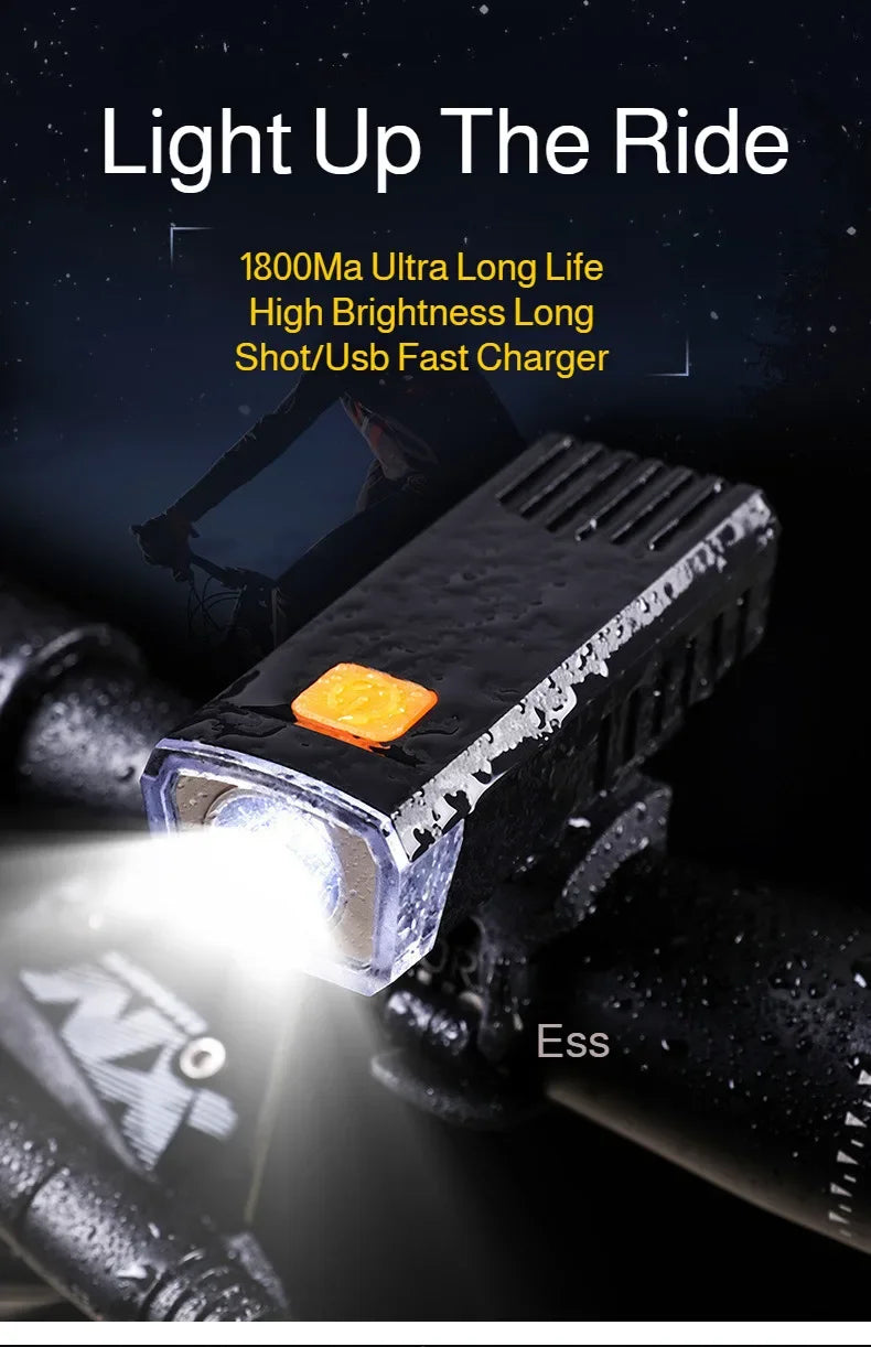 Mountain bike headlight mountain bike riding rainproof night riding headlight rechargeable mountain bike light