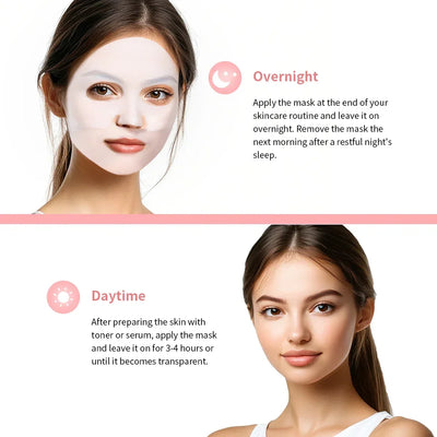 4Pcs Bio-Collagen Deep Face Mask Shrink Pores Deep Hydrating Overnight Mask Moisturizing Refreshing Brightening Face Skin Care