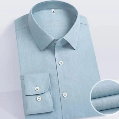 Luxury Linen Shirts For Men Latest Fashion Design Linen Imported From France Slim Fit Shirt Breathable Dress Shirts For Man