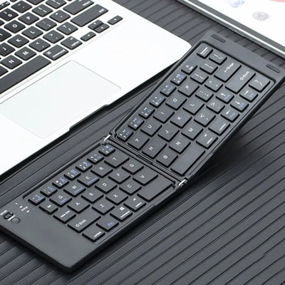 Mini Wireless Folding Keyboard Slim Design Lightweight Bluetooth Keyboard Universal Rechargeable Foldable Keyboard Notebook