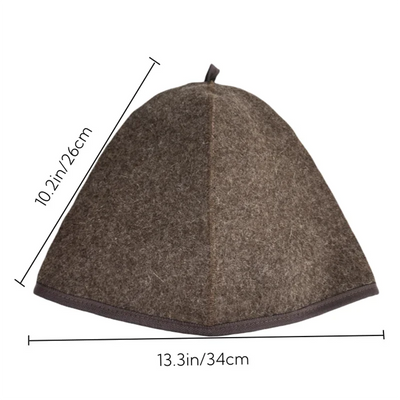 2PCS 3mm Thick 100% Wool Sauna Hats to the Sauna With Steam for bath and sauna acessories wool