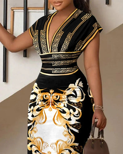 2025 Hot Sale Sleeveless Print Off Shoulder Vintage Sexy Women Summer Dresses Party Night Club Robe Elegant Gowns - Elanique