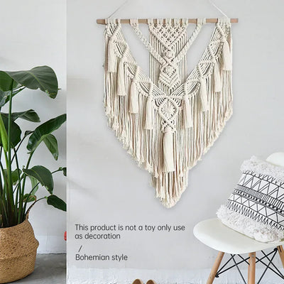 Macrame Wall Hanging Tapestry Wall Decoration Cotton Bohemian Hand Woven Nordic Style Living Room Home Art Decor Beautiful Gifts