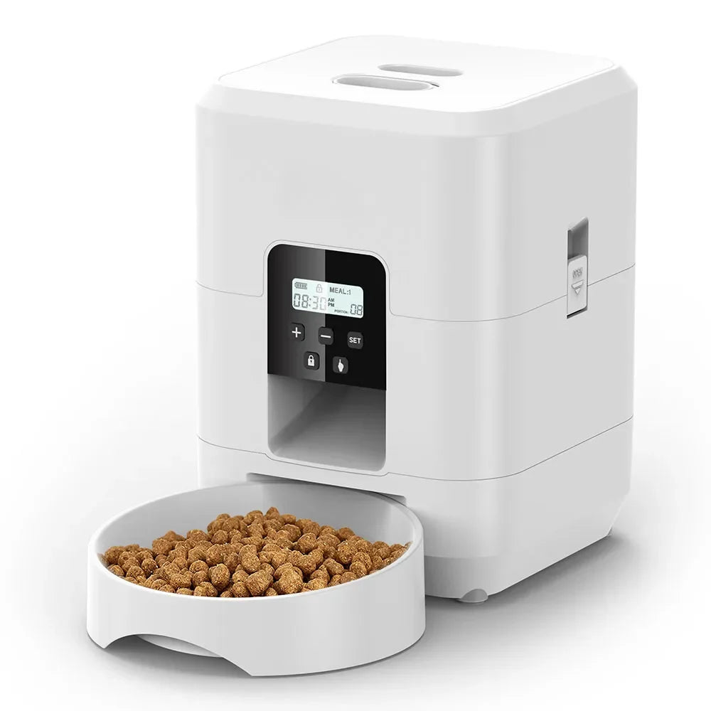 2L Automatic Pet Feeder Smart Food Dispenser For Cat And Dog Regular Quantitative Feeding With Record Feeding Bowl Pet Supplie
