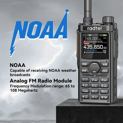 Radtel RT-910 45-59Mhz Full Band Walkie Talkie with 960 Channels Portable Ham Radio NOAA Spectrum Analyzer AM FM