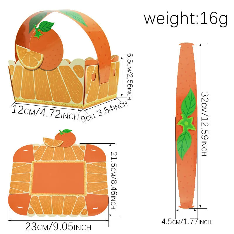 Fruit Flower Basket Paper Box Portable Candy Box For Chidren's Birthday Party Gift Packaging Cookie Boxes