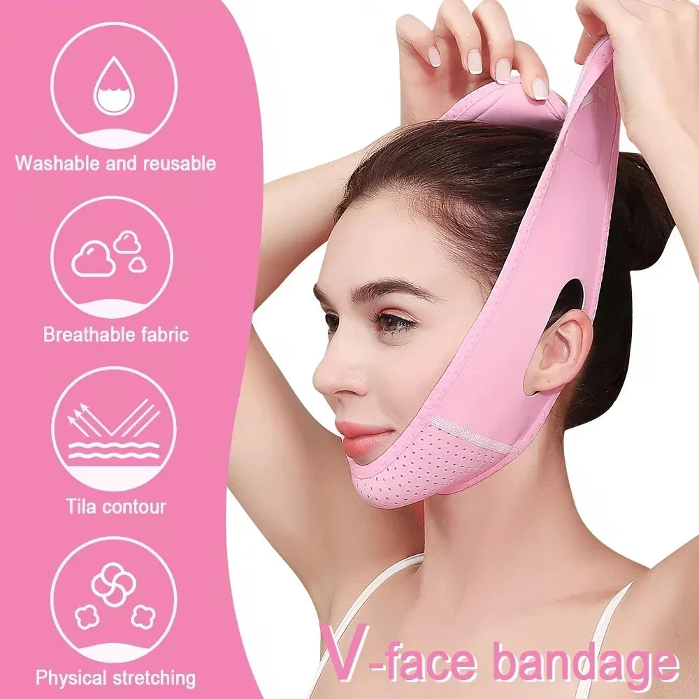 Face Slimming Bandage V-Shaped Face Shaper Women Chin Cheek Lifting Band Facial Massage Band Facial Skin Care Beauty Tool Reusab