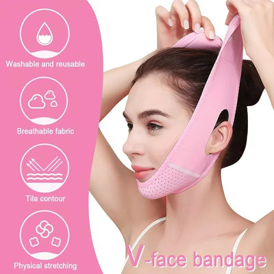 Face Slimming Bandage V-Shaped Face Shaper Women Chin Cheek Lifting Band Facial Massage Band Facial Skin Care Beauty Tool Reusab