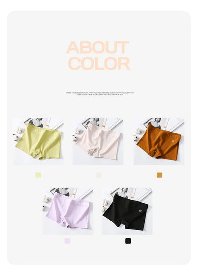 Women Boxers Underwear Cotton Breathable Ladies Safety Short Pants Female Seamless Underpants Solid Cozy Boyshorts Sexy Lingerie