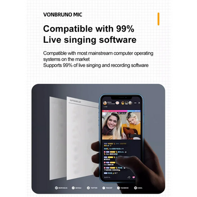 ABUO-Desktop RGB USB Condenser Microphone Gaming, Large Mic Head, Plug& Play Designed Ideal For Streaming And Podcasting