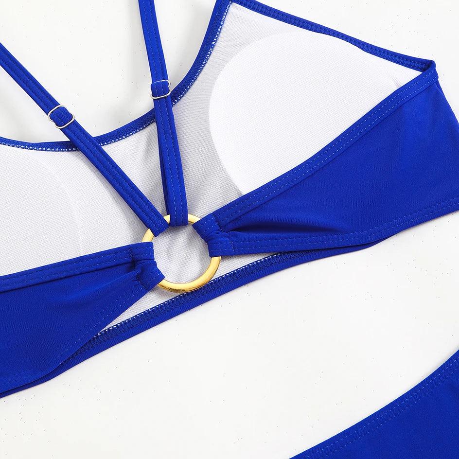 Sexy Woman Swimsuits 2025 Summer Swimwear Women's Bikinis for Female Two Pieces Beach Wear Solid Color Bikinis Set Bathing Suit