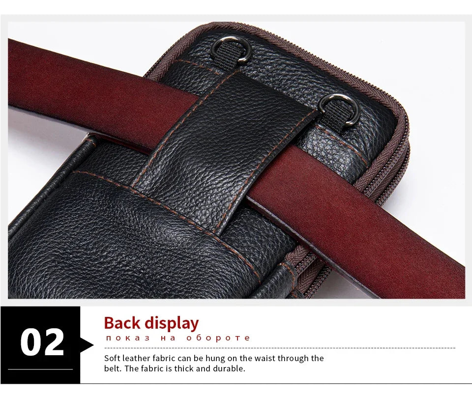 Shoulder Bag for Men Black Phone Bags Small Belt Bags Men Waist Pack Casual Messenger Bags