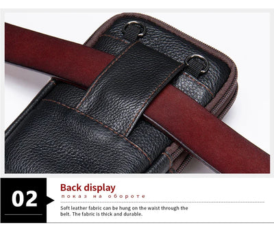 Shoulder Bag for Men Black Phone Bags Small Belt Bags Men Waist Pack Casual Messenger Bags