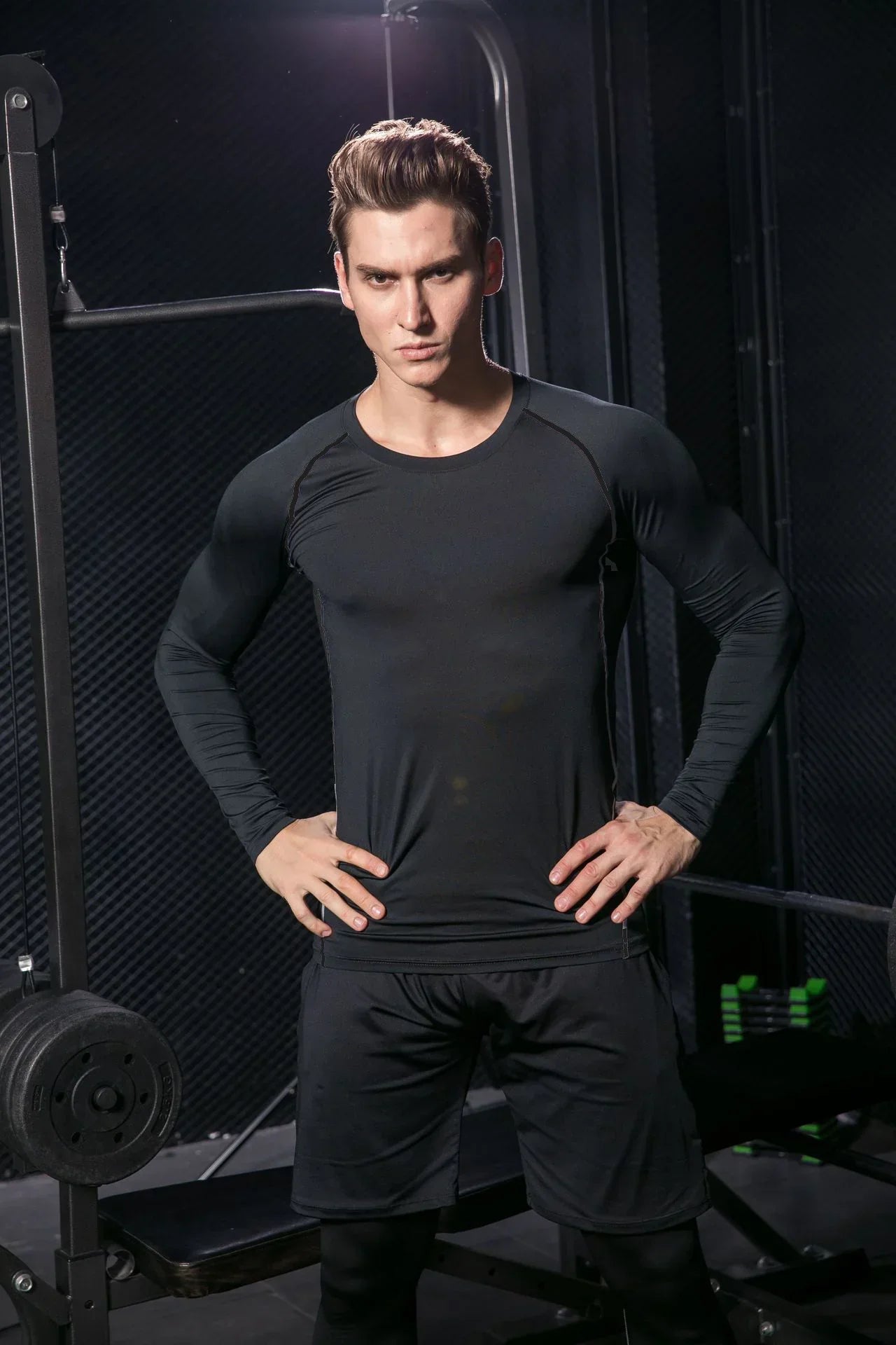 Athletic Compression Shirts For Men Gym Sports Rash Guards Workout Fitness Base Layer Undershirts Quick Dry Tees Tshirt Tops