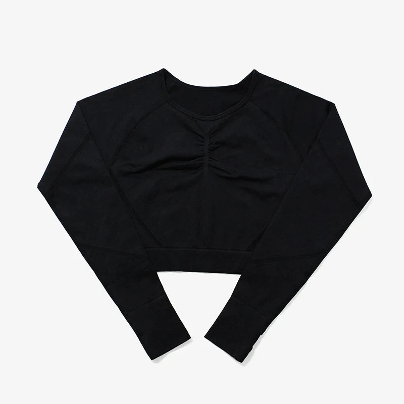 Women's Crop Top Long Sleeves Workout