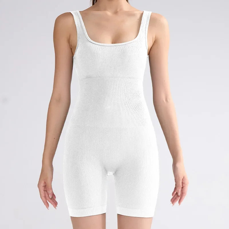 Sports Jumpsuit for Women, Seamless Waist and Hip Lifting Jumpsuit, European and American Slimming and Elastic Fitness Bodysuit