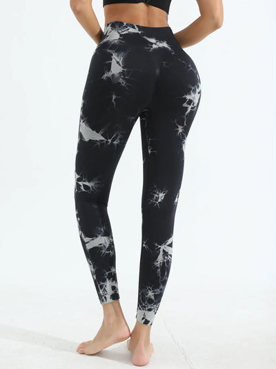 Women's Tie Dye Yoga Leggings High Waist Butt Lifting Soft & Stretchy Workout Skinny Pants