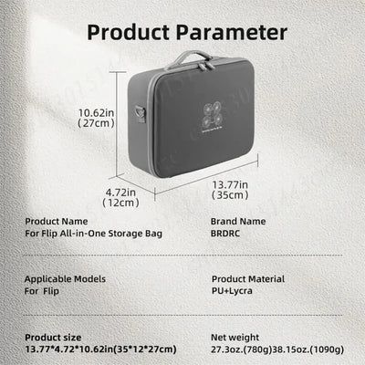 Travel Storage Bag for DJI Flip Drone Portable Carrying Case Shockproof Protective Case Drop-resistant Handbag Protector Case