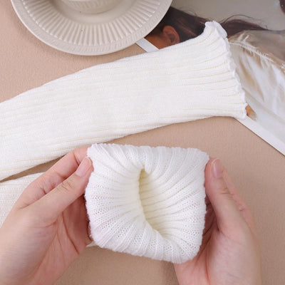 1Pair High-quality Foot Warmers JK Bubble Socks JK Lolita Leg Warmer Y2K Punk Gothic Knitted Foot Cover Crochet Socks Boot Cuffs