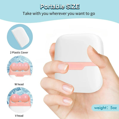 Double Head Ice Roller for Face Eye Puffiness Migraine Pain Relief Minor Injury Facial Cold Body Massage Roller Skin Beauty Tool