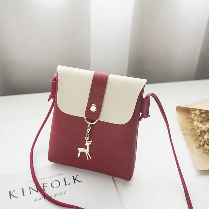 Fashion Handbags Women Bags Designer New Casual Bag Mobile Phone Bag Personality Deer Charm Single Shoulder Diagonal Bag