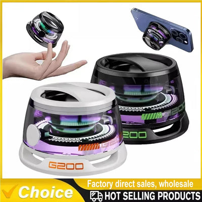 Bluetooth 5.3 Speaker Outdoor Magnetic RGB Lighting Bluetooth Speaker with RGB Color Light Multifunctional Magnetic Phone Holder