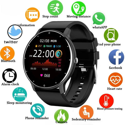 LIGE 2025 Smart Watch Women Men Lady Gift Sport Fitness Watches Heart Rate Monitor Waterproof Smartwatch For Xiaomi Android IOS