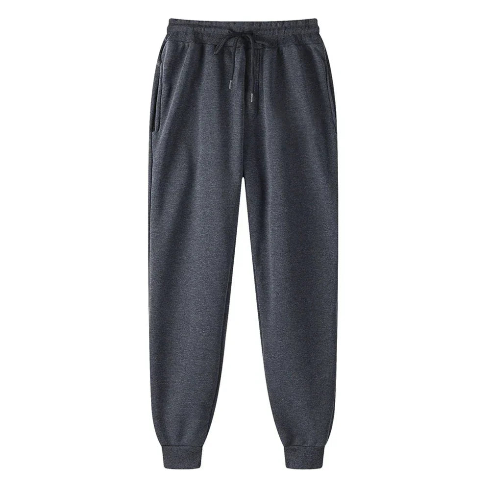 Men's Athletic Trainning Joggers Casual Loose Fit Sweatpants Spring Fall Fleece Lined Pants Elastic Waist Drawstring Trousers