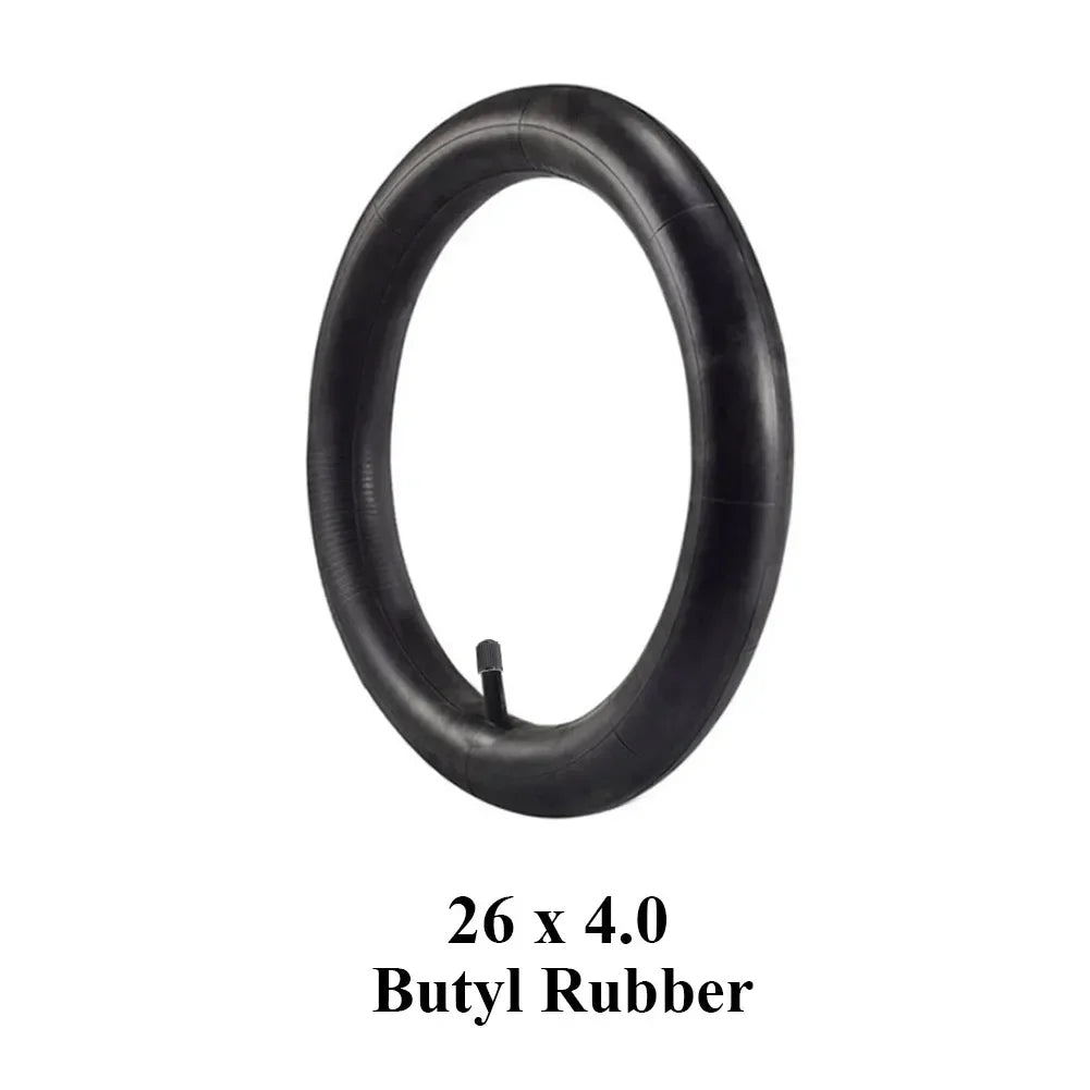 Snow Bicycle Butyl Rubber Inner Tube 26*4.0 26x4.0 Bike For Fat Bikes E-Bikes Snowmobiles Bicycles ATVs Black Tyre Cycling Parts