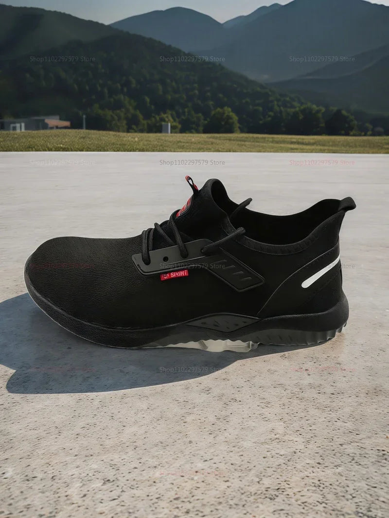 Men's work safety shoes Sports shoes Anti-puncture and anti-smash protection shoes Lightweight men's casual shoes Safety boots