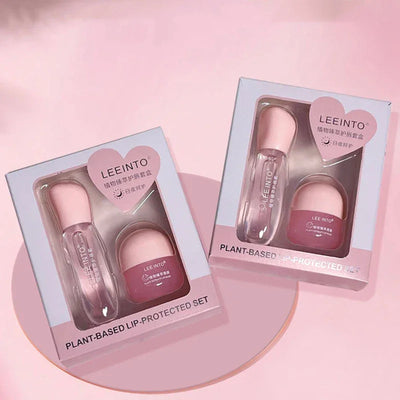 LEEINTO Plant Essence Lip Protection Set for Diminishing Lip Lines, Moisturizing Sleep, Moisturizing, and Repairing