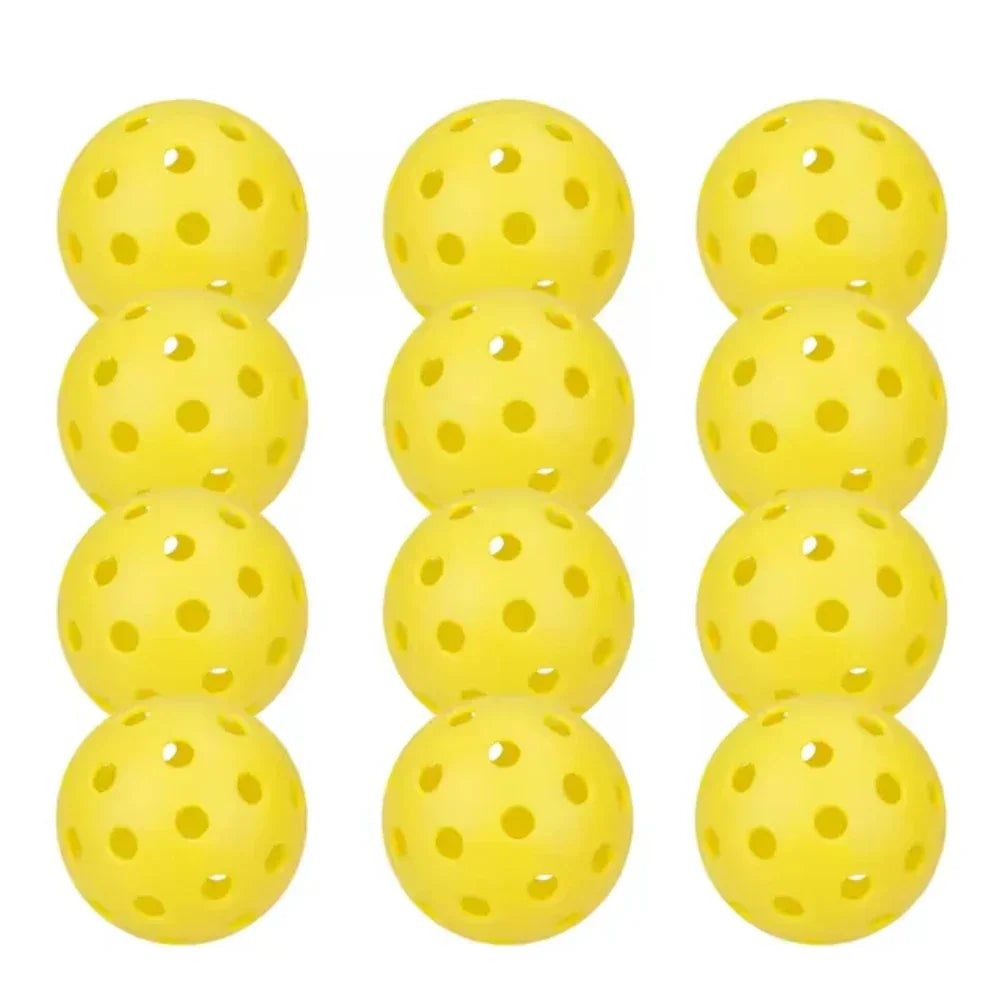Pickleball 74MM Durable 40 Holes Outdoor 12Pcs Pickleballs 26g Outdoor for Competition pickleball Packs of Pickleballs