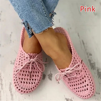 Women's Flip-flops Slippers 2023 Summer Shoes for Women Sandals Fashion Hollow Out Breathable Beach Shoes Lace-up Ladies Slipper